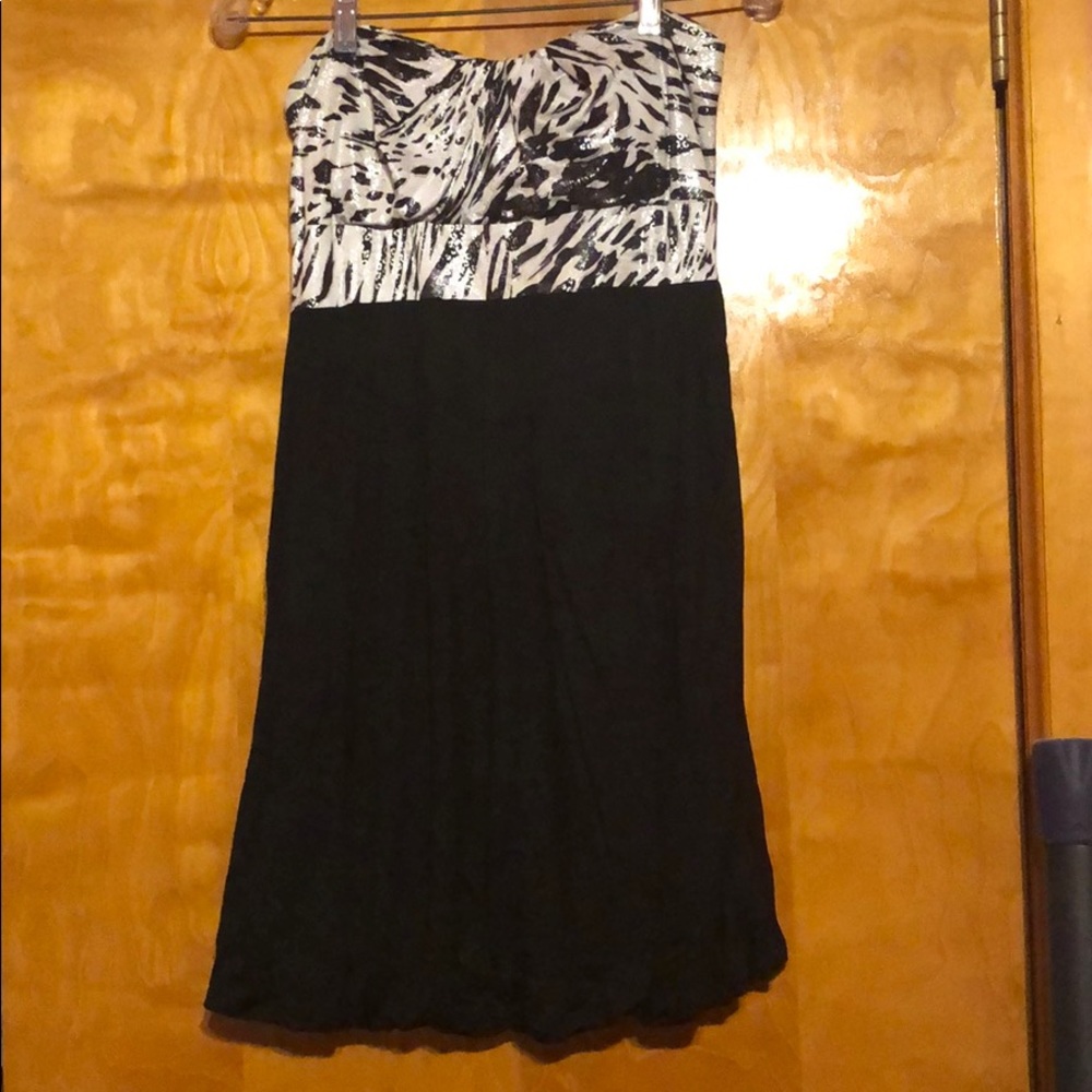 strapless party dress size L